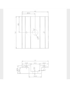 CENTER CLAMP 41X50 WITH EARTHING PINS SILVER