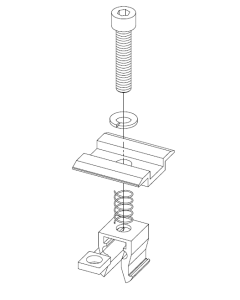 MIDDLE CLAMPS ADJUSTABLE 6 SET 32-42MM  SILVER CLICK