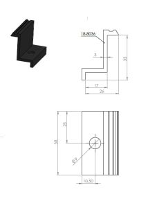 End clamp 35mm black