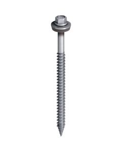 WOOD SCREW JF3-6.8x80 A2 HEXAGONAL HEAD + EPDM WASHER