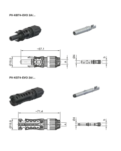 CONNECTOR MULTI-CONTACT MC4  EVO2 4/6mm2